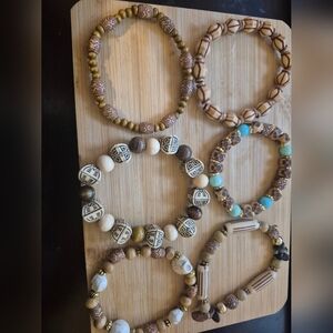 Bohemian Beaded Bracelet Set Of 6